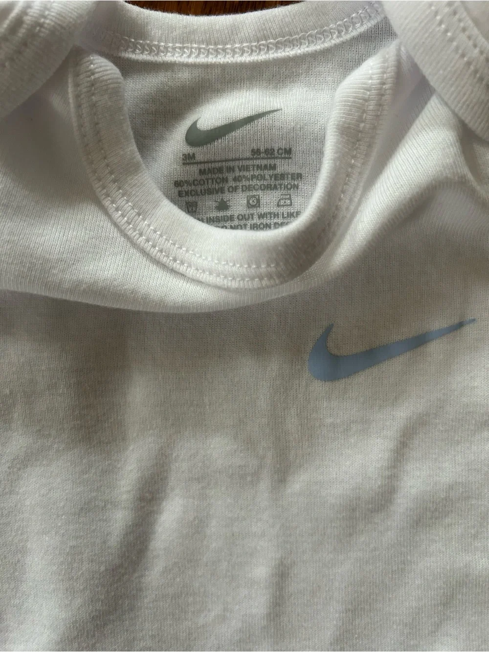 Nike Light Blue Footed Sleeper Pajamas with White Short-Sleeve Bodysuit Set 3M